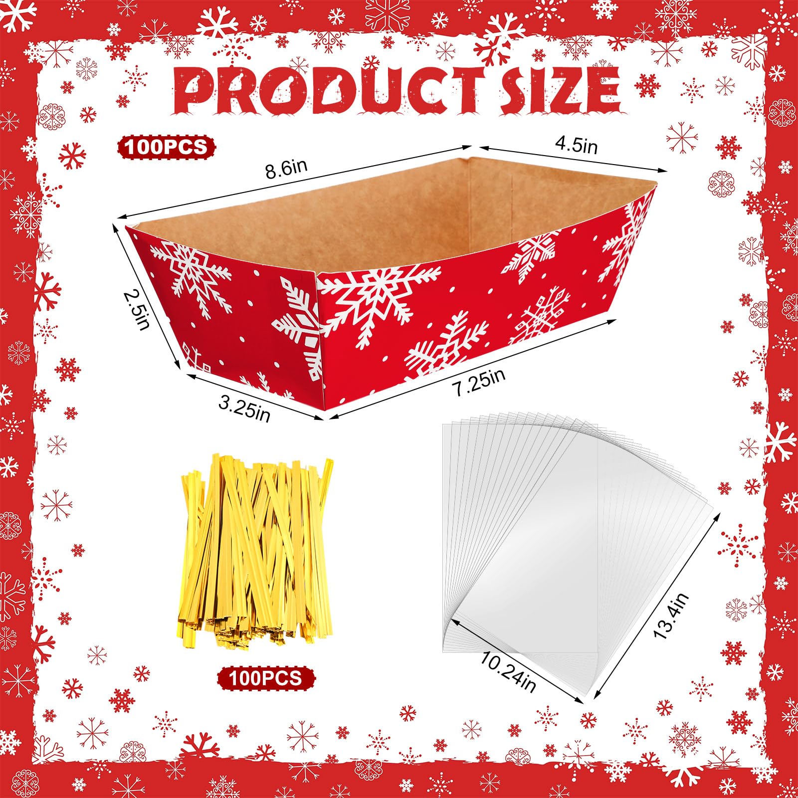 Vesici disposable paper loaf pans with snowflake motif for easy serving