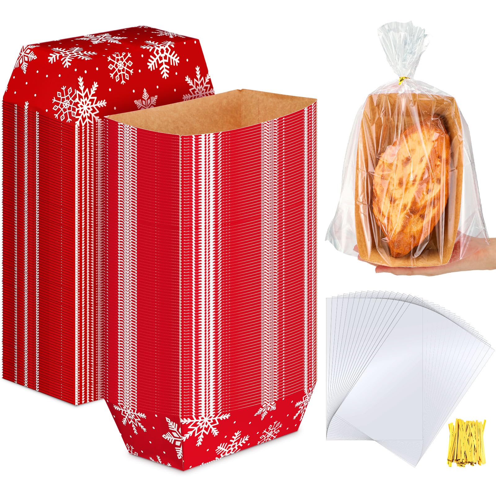Vesici snowflake bread pans set for festive, mess-free baking