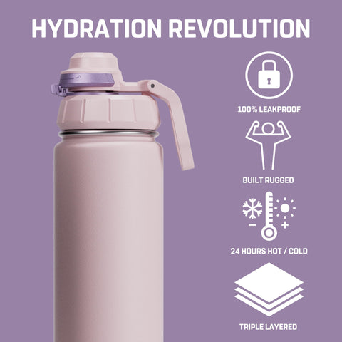 Vesmoon Vessence lid and clip demonstrate leak-proof design for portable hydration.