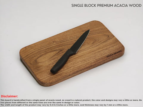 Vesta Homes acacia board knife-edge protection supports safe, knife-friendly chopping