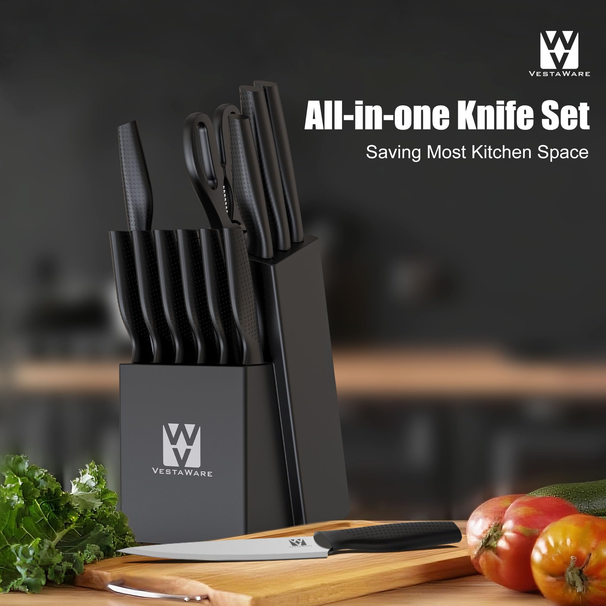 Vestaware paring knife for peeling and trimming