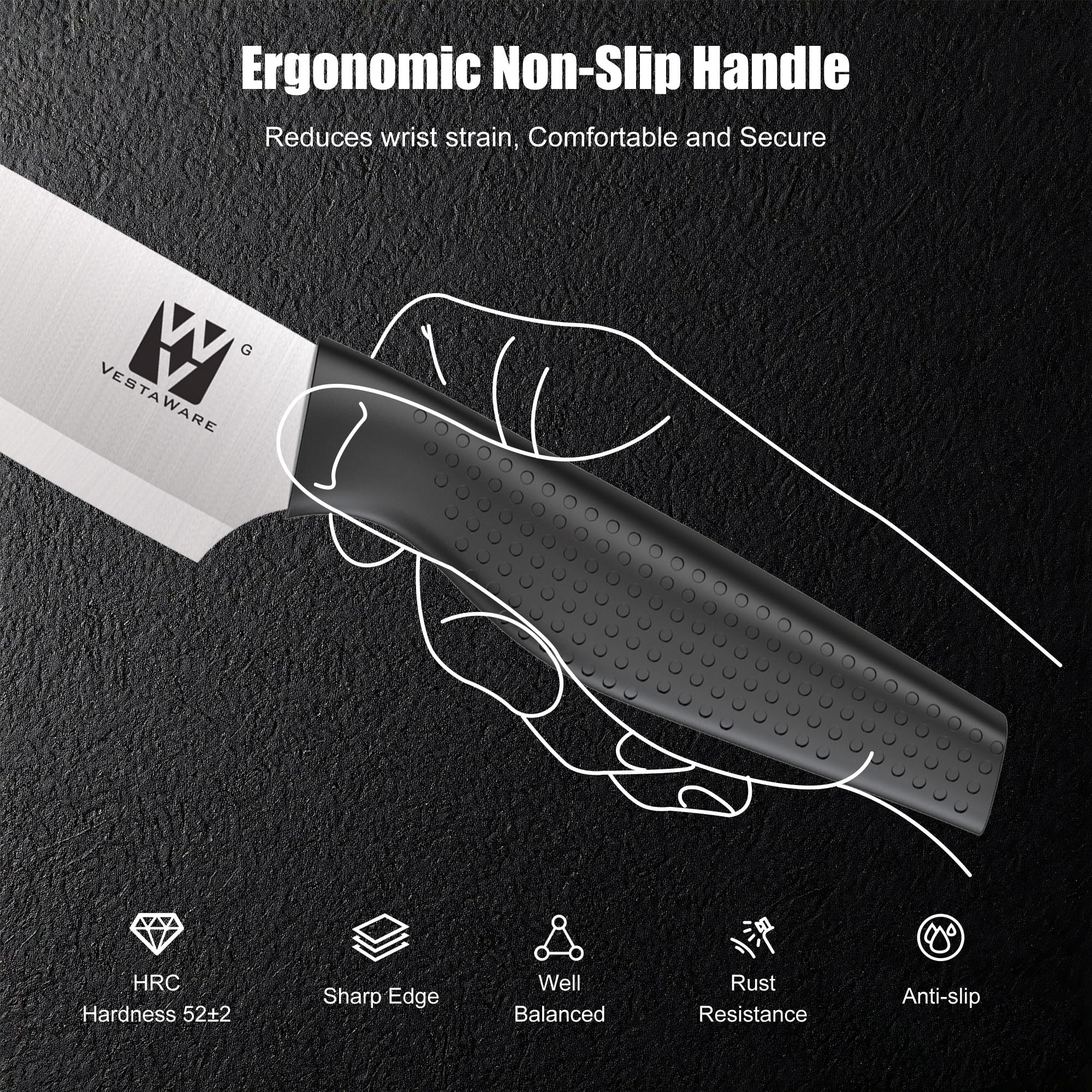 Vestaware serrated bread knife for crusty loaves