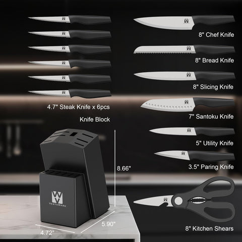 Vestaware slicing knife for clean, even cuts