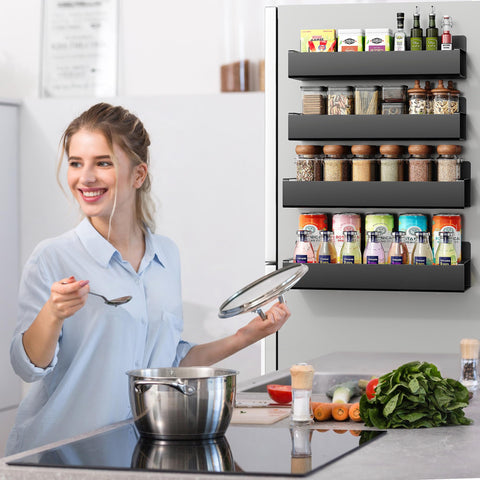 Vetacsion large side-view mounted on fridge with jars visible