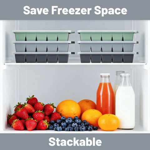Vethwal freezer-ready tray set for cocktails and juice