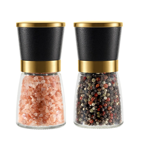 VEVOK CHEF gold salt grinder lid close-up for elegant table service