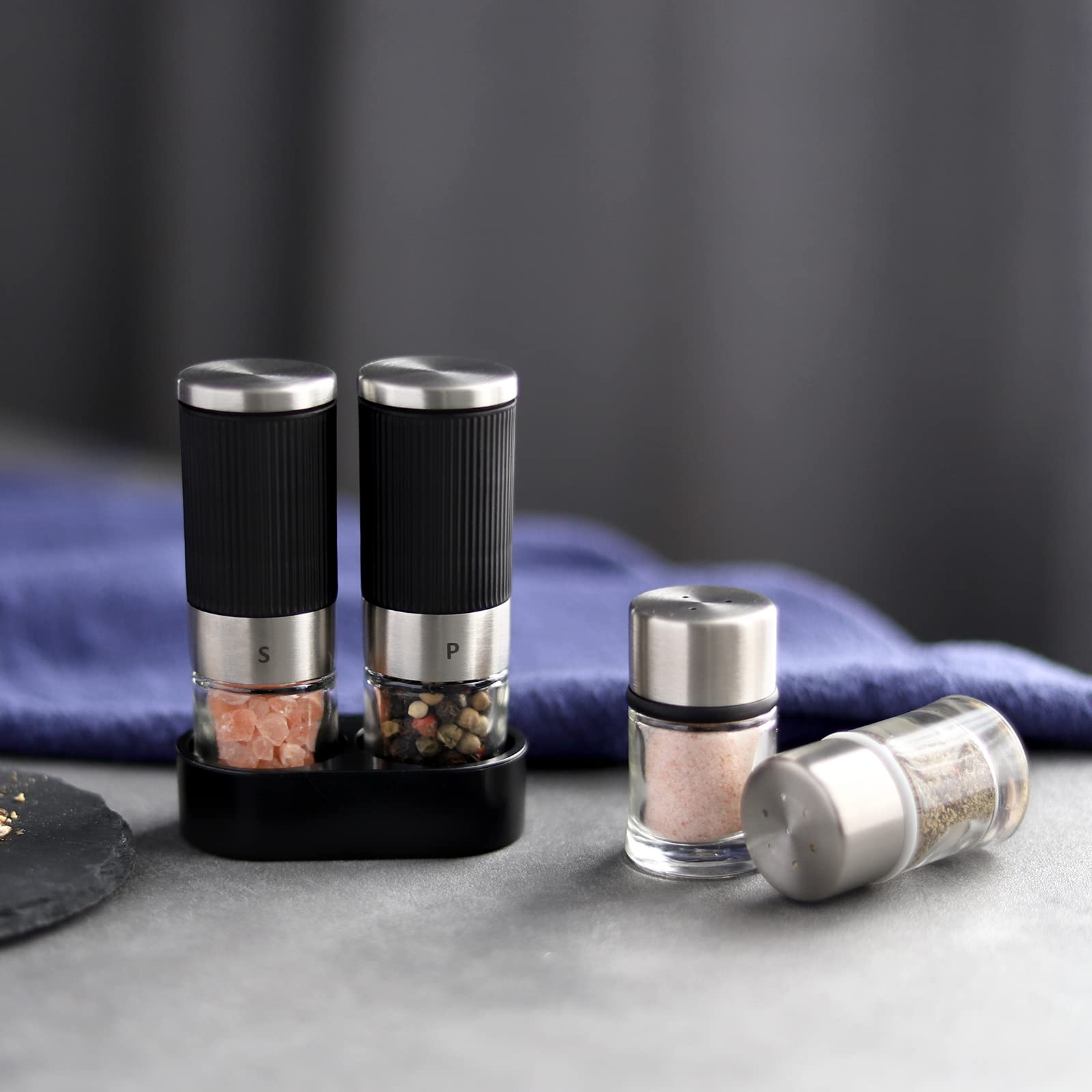 Camping-ready, lightweight spice mill for travel.