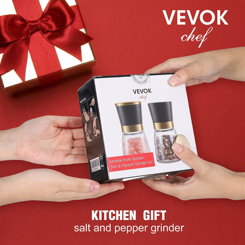 VEVOK CHEF refillable spice grinder cap removed for easy filling