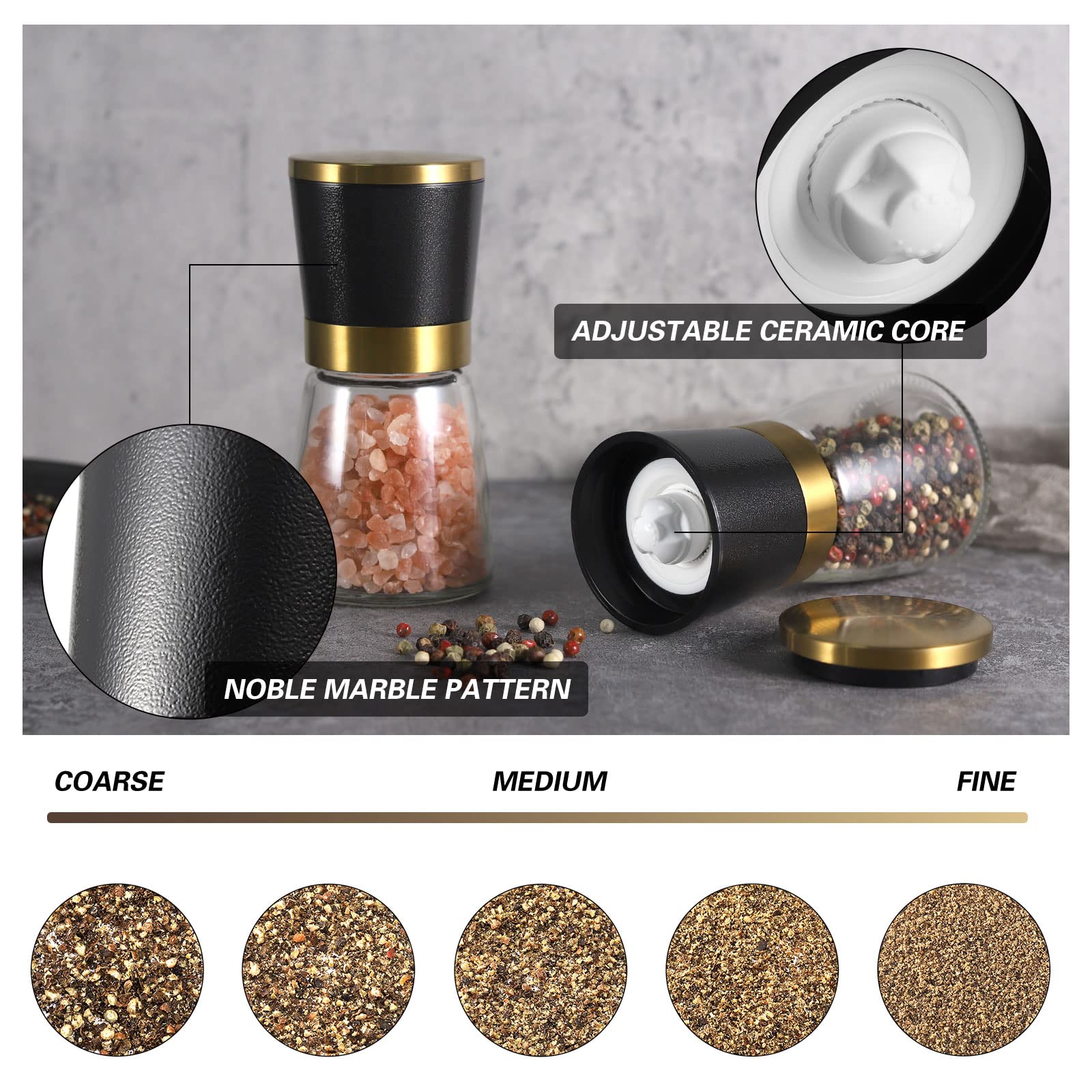 VEVOK CHEF stainless steel body with glass jar for stylish durability