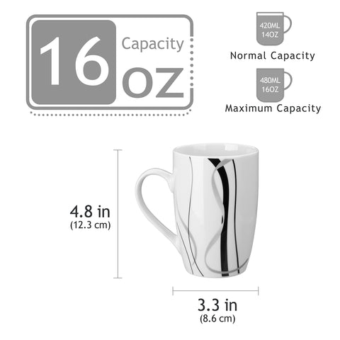 VEWEET Fiona mug big handle emphasized for comfortable grip and everyday sipping.