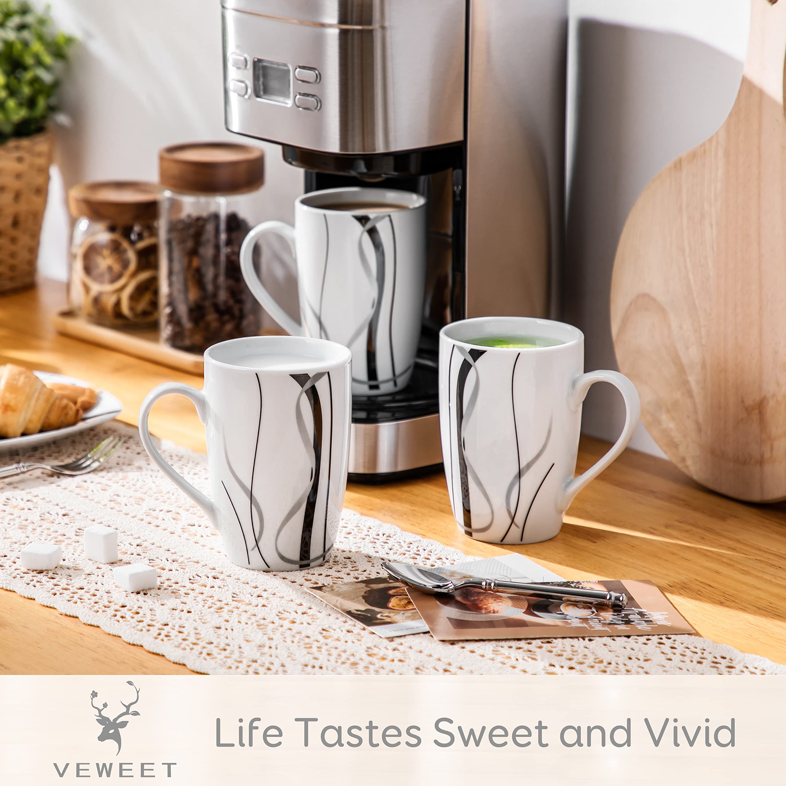 VEWEET Fiona mug design close-up shows elegant lines for daily use.