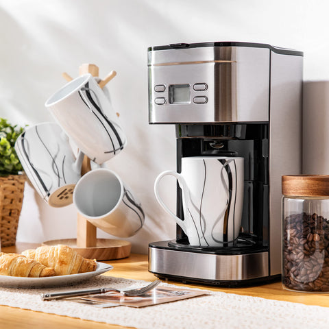 VEWEET Fiona mugs on kitchen counter ready for cozy moments.