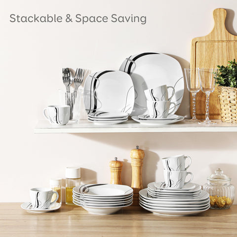 VEWEET Fiona 30-piece set on table showcasing natural design