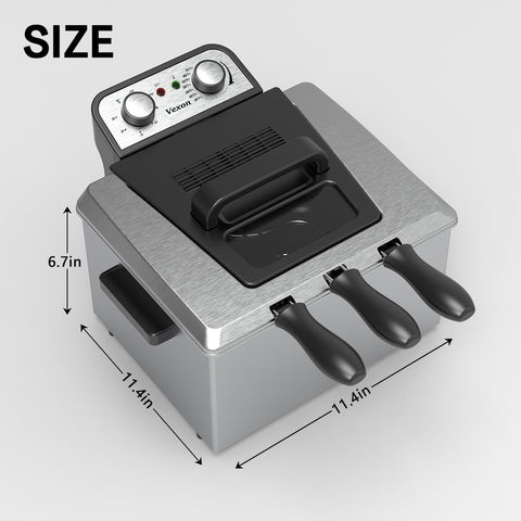 Vexon stainless steel body ensuring durable, easy-to-clean construction.