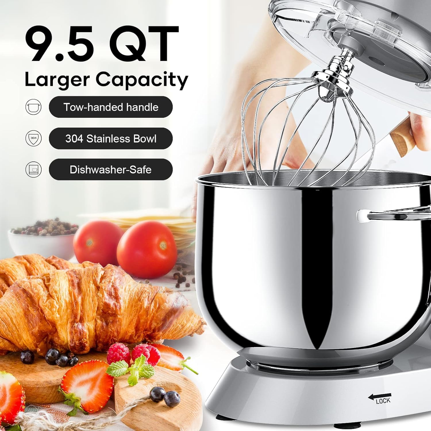 Vezzio dishwasher-safe attachments simplify cleanup after mixing
