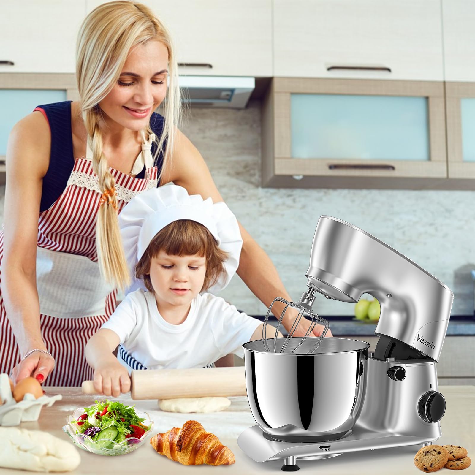 Vezzio stand mixer egg white separator for light toppings