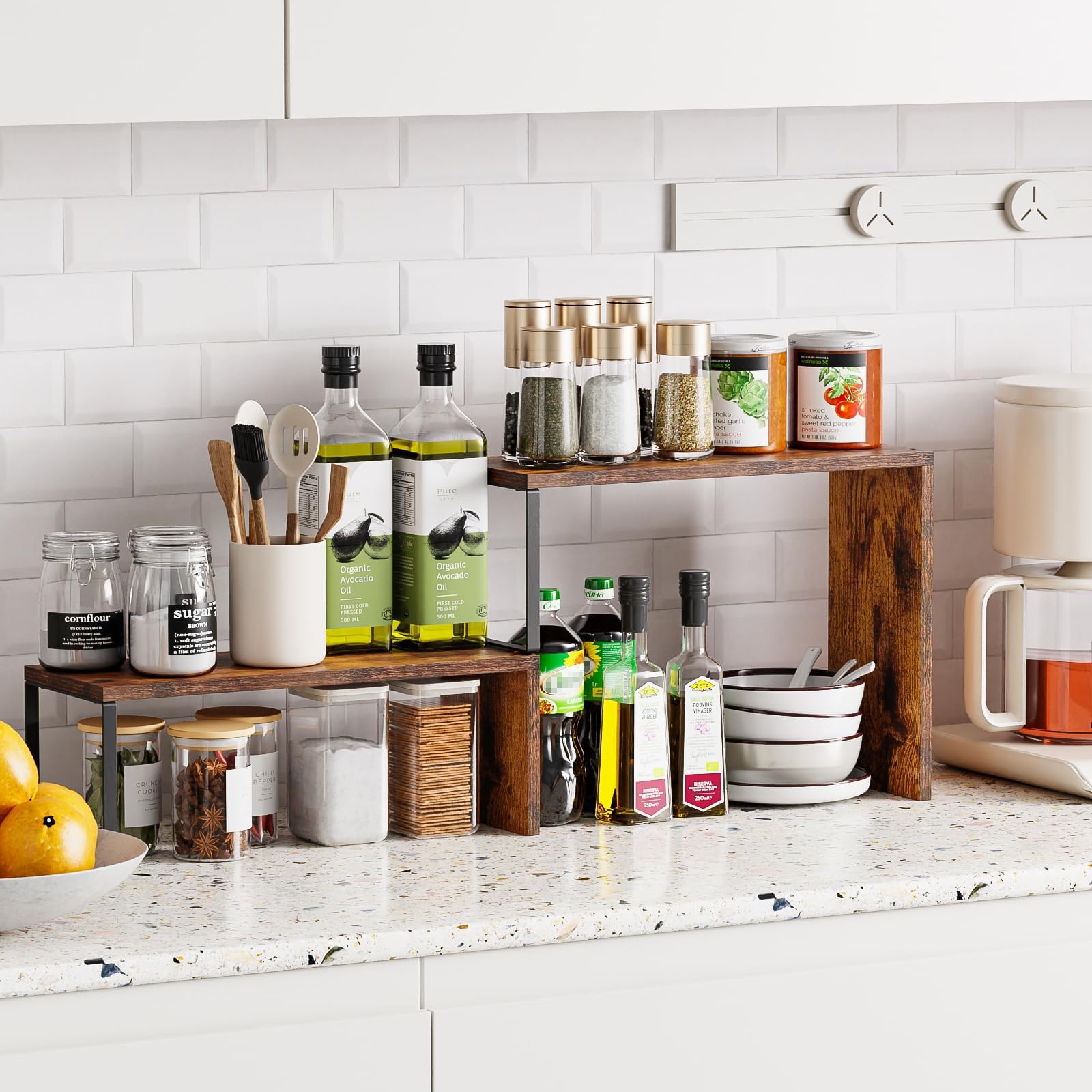 Vfelf corner shelf L-shape configuration fits tight spaces