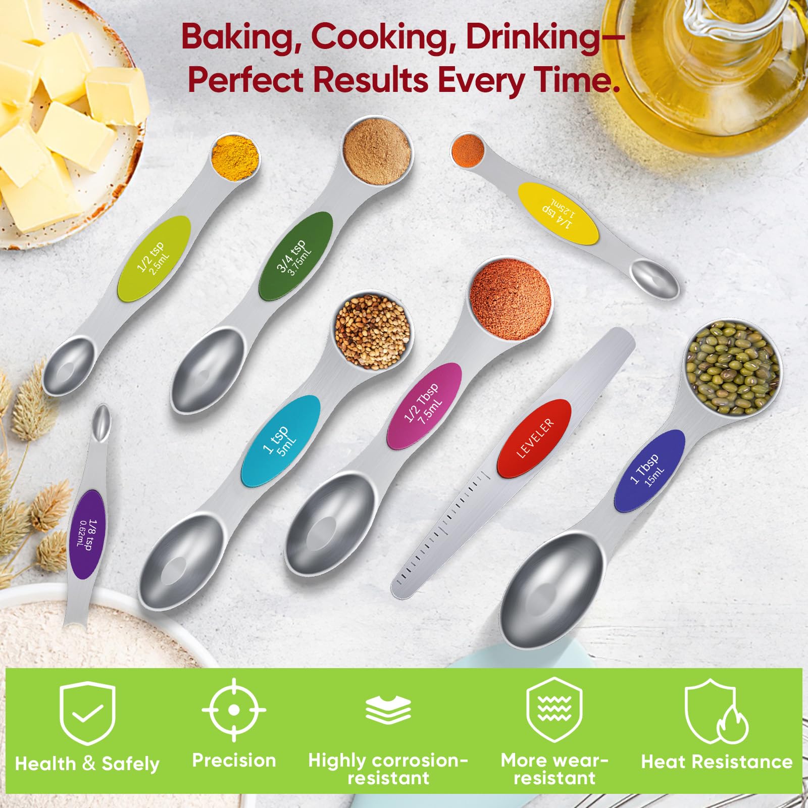 vfuni dishwasher-safe stainless steel design resists rust and wear.