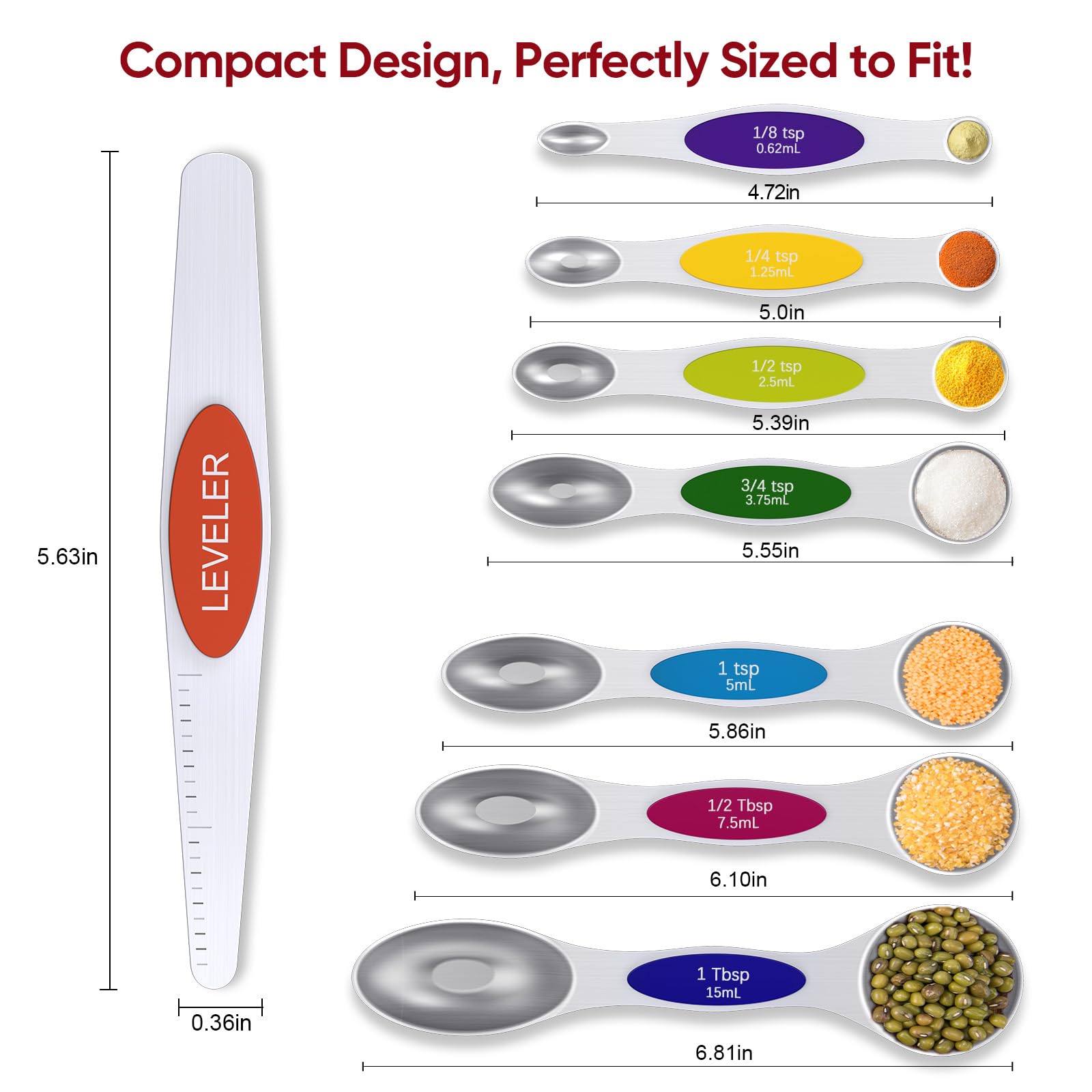 vfuni spoons feature US and metric markings for easy reading.