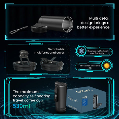 VFZO travel mug in use on the go for coffee anywhere