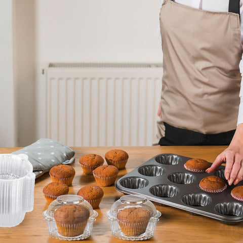 VGOODALL dome lids; secure, resealable tops protect baked goods.