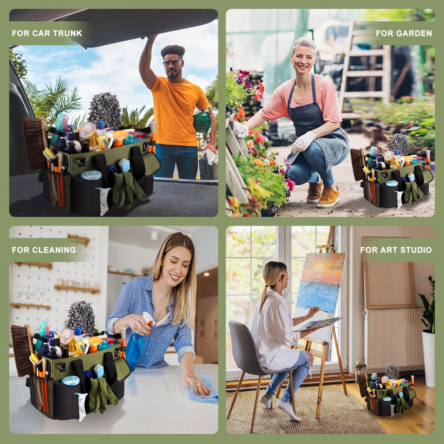 Viajero offers three carrying modes for home, car, or job site use.