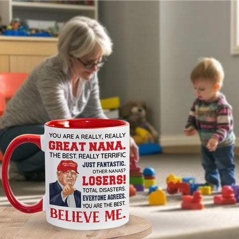 Viberty Nana mug with humorous design, ideal for warm tea