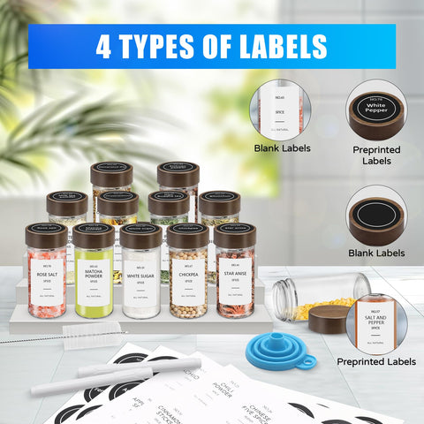 VIBRATITE labels and pens for quick spice identification.
