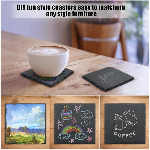 VIBRATITE laser-engraved coaster design for personalized gifts and party favors.