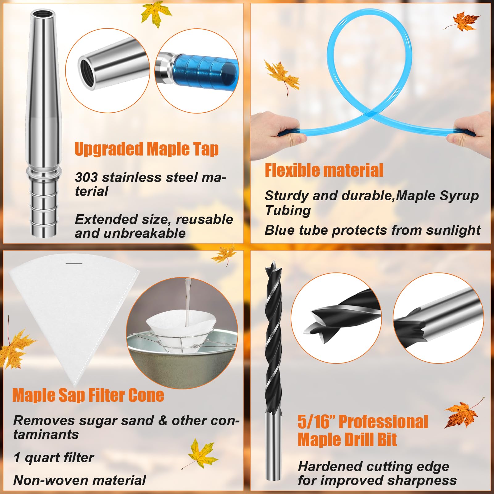 VICAMB maple sap filters, reusable non woven fabric to reduce debris and impurities.