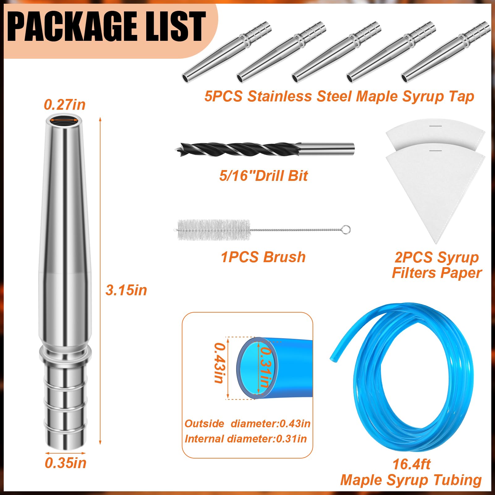 VICAMB maple syrup tubing 164ft, flexible blue tubing protecting sap from sunlight for steady flow.