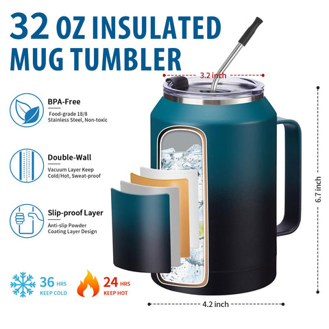 VICKNIY two-in-one lid offering chug and straw sipping options.
