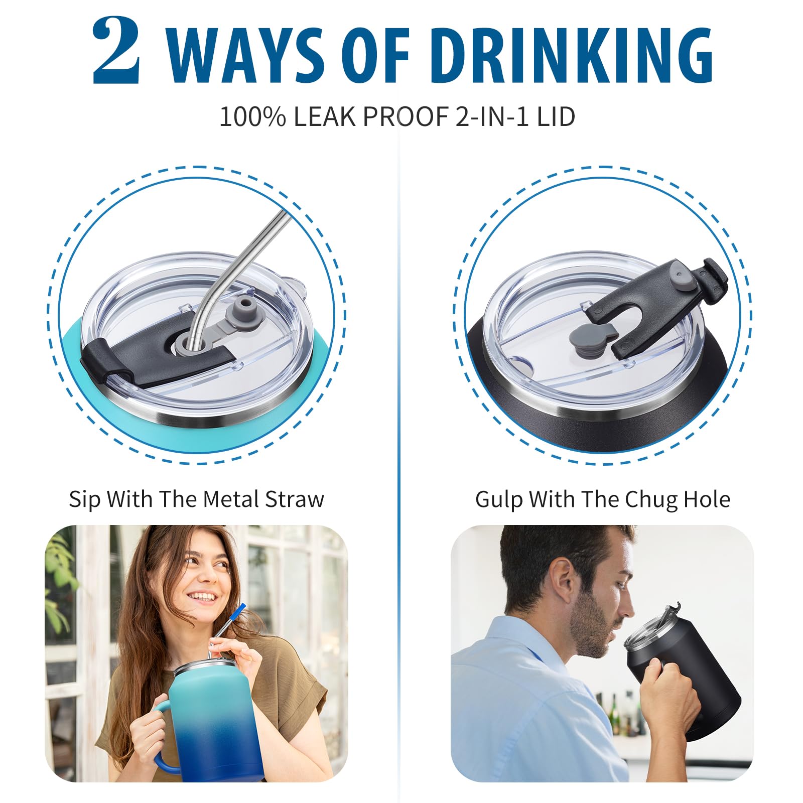 VICKNIY stainless steel straws for reusable daily use.