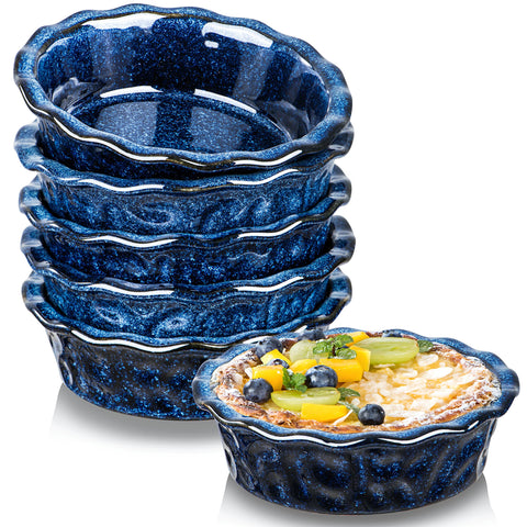 vicrays ceramic pie pan 5.59 inch blue ideal for individual pies
