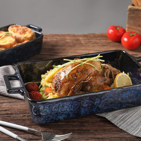 Vicrays stackable blue bakeware saves cabinet space
