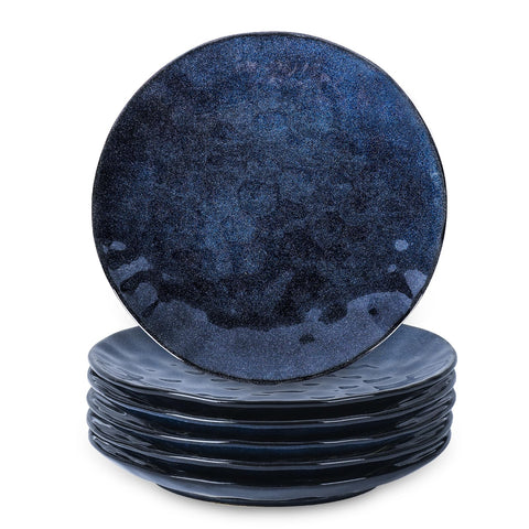 Vicrays ceramic dinner plates 10.5-inch blue set for balanced meals.