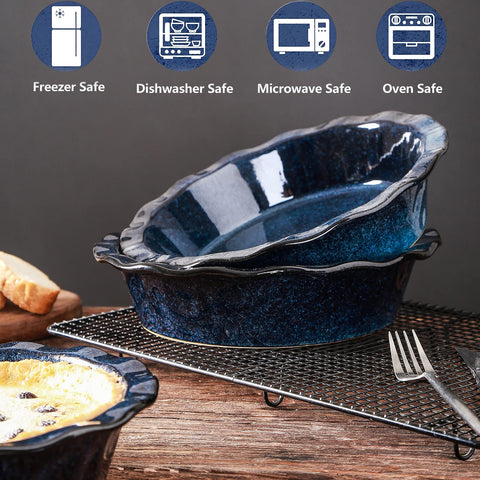 Vicrays Starry Blue glaze adds rustic charm to desserts and servingware.