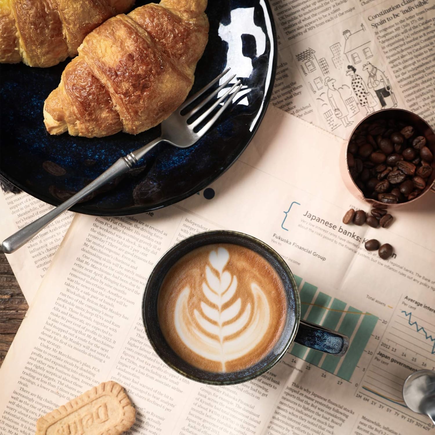 Vicrays blue glaze enhances kitchen aesthetics and daily rituals.