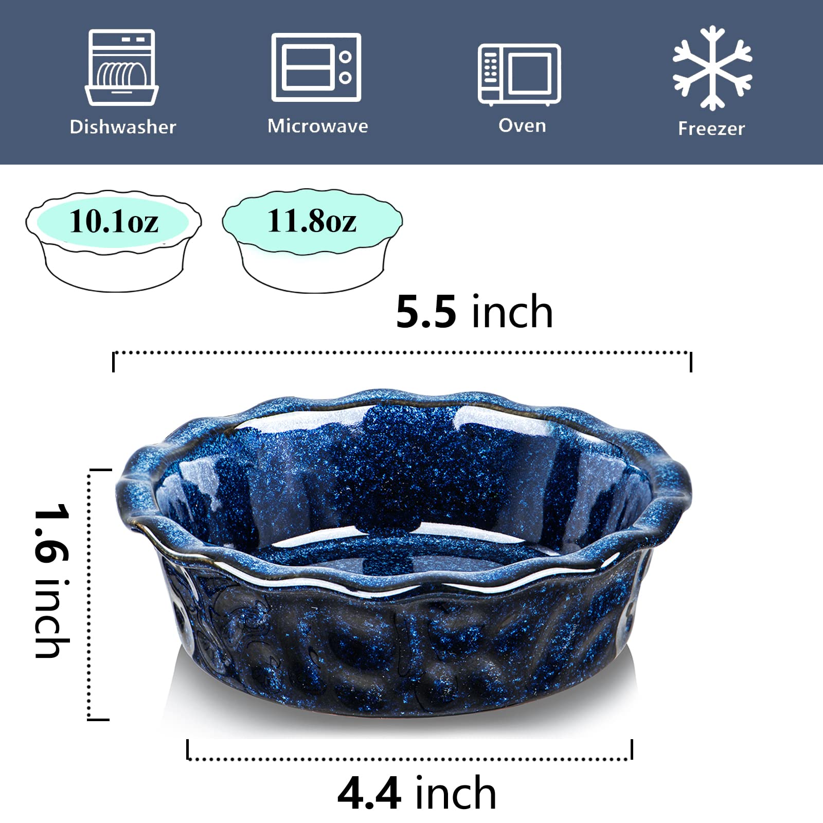vicrays nonstick glaze ceramic pie pan for clean releases