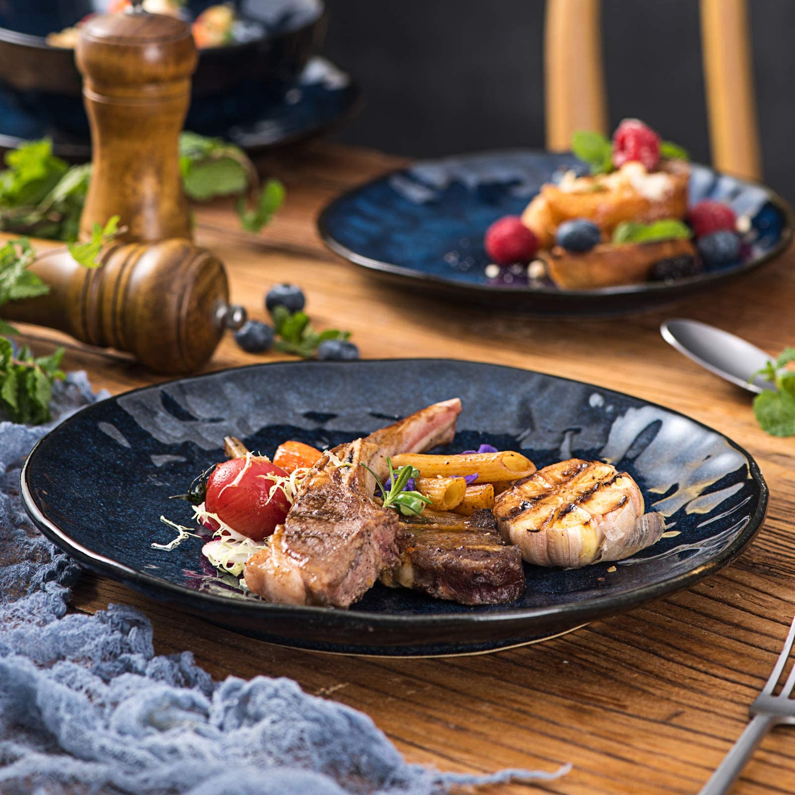 Vicrays porcelain plates are oven, microwave, and dishwasher safe.