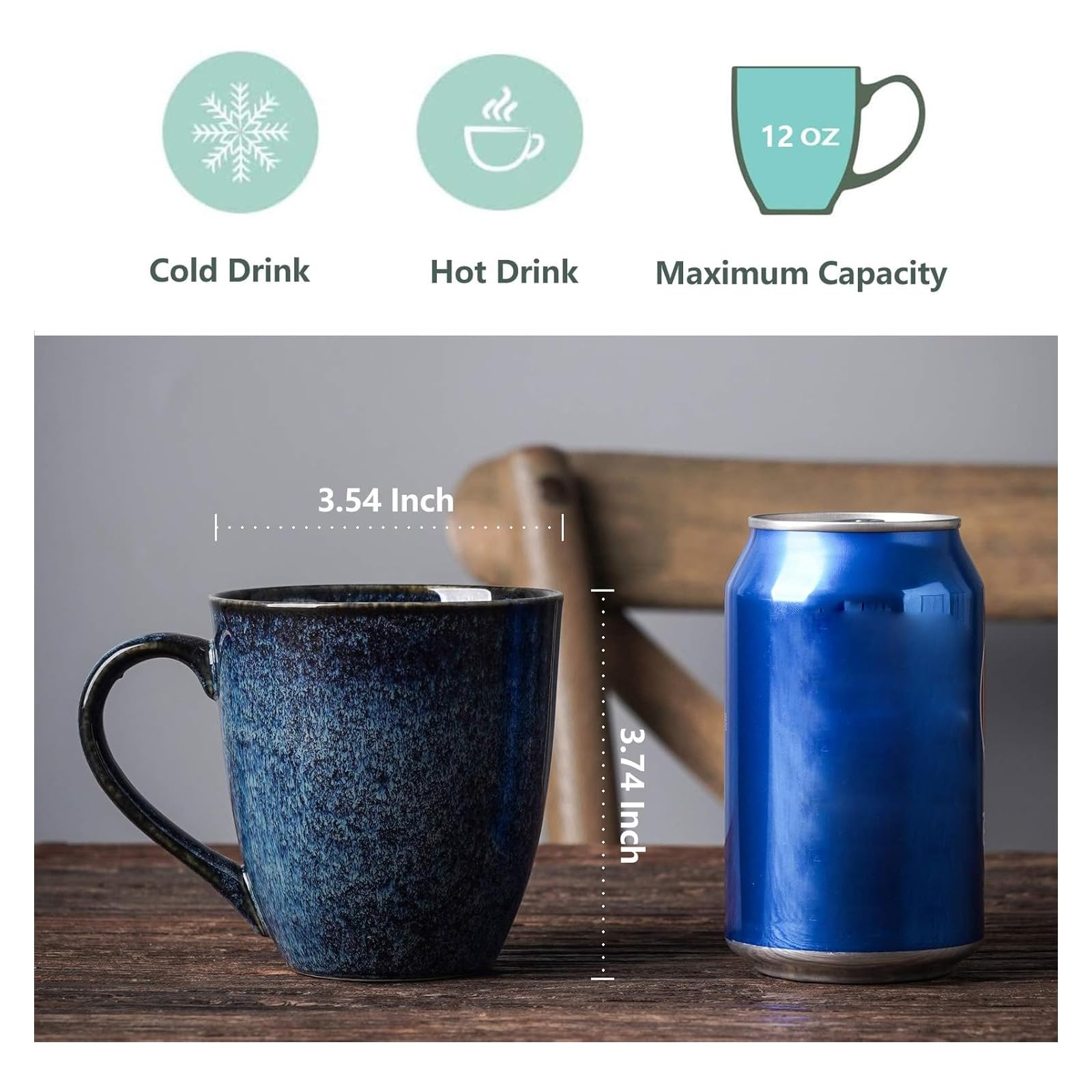 Vicrays porcelain mug—microwave safe for quick reheats and meals.