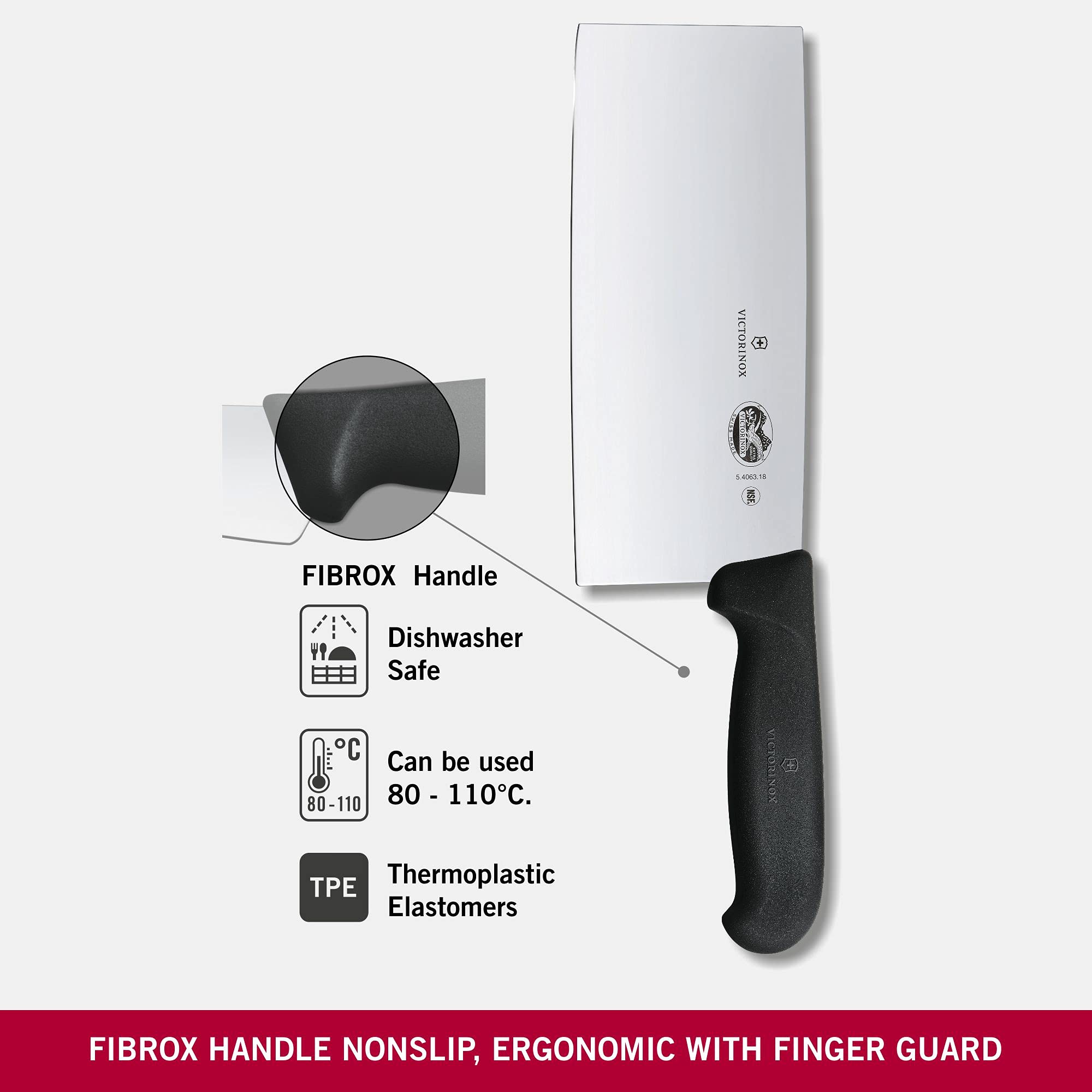Victorinox Chinese Classic knife stainless-steel-blade resists corrosion and stays sharp.