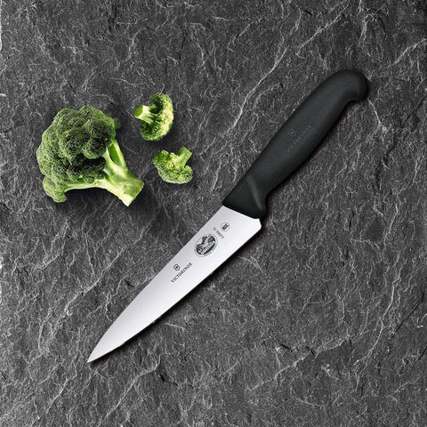 Victorinox Fibrox 6-inch knife balanced design for controlled cuts.