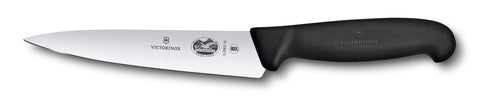 Victorinox Fibrox 6-inch knife blade close-up for precise slicing.