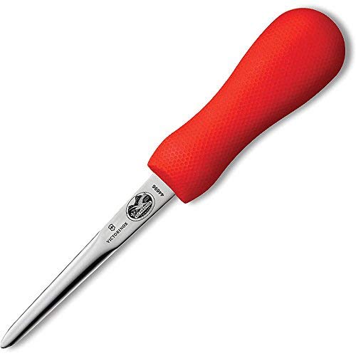 Victorinox oyster knife in use for seafood prep with ergonomic grip.