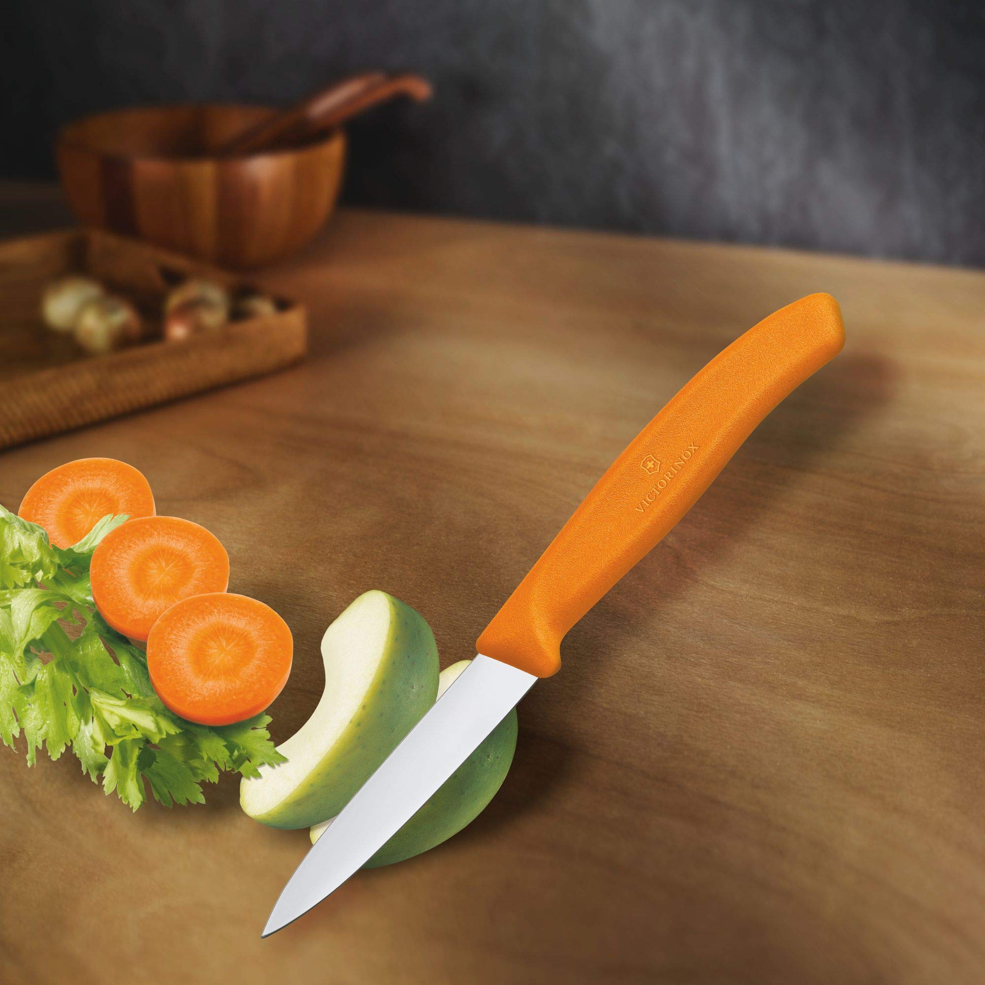Victorinox paring knife stored in a compact kitchen drawer
