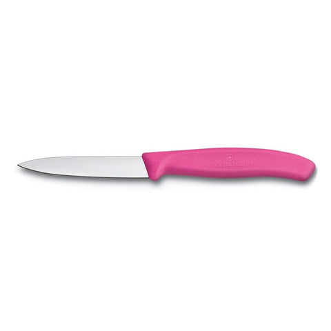 Victorinox pink Swiss Classic paring knife with straight edge for precise peeling and trimming