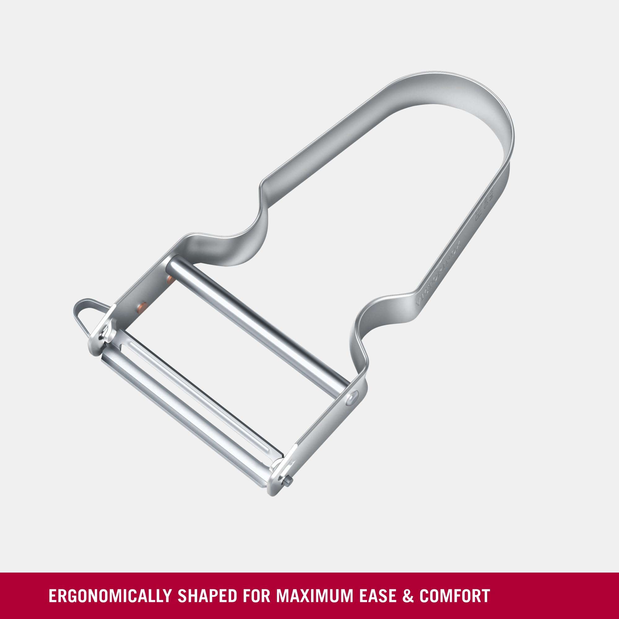 Victorinox REX peeler in use demonstrating smooth skin removal