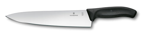 Victorinox Swiss Classic 8-Inch Chef's Knife blade close-up for precise vegetable and meat slicing.