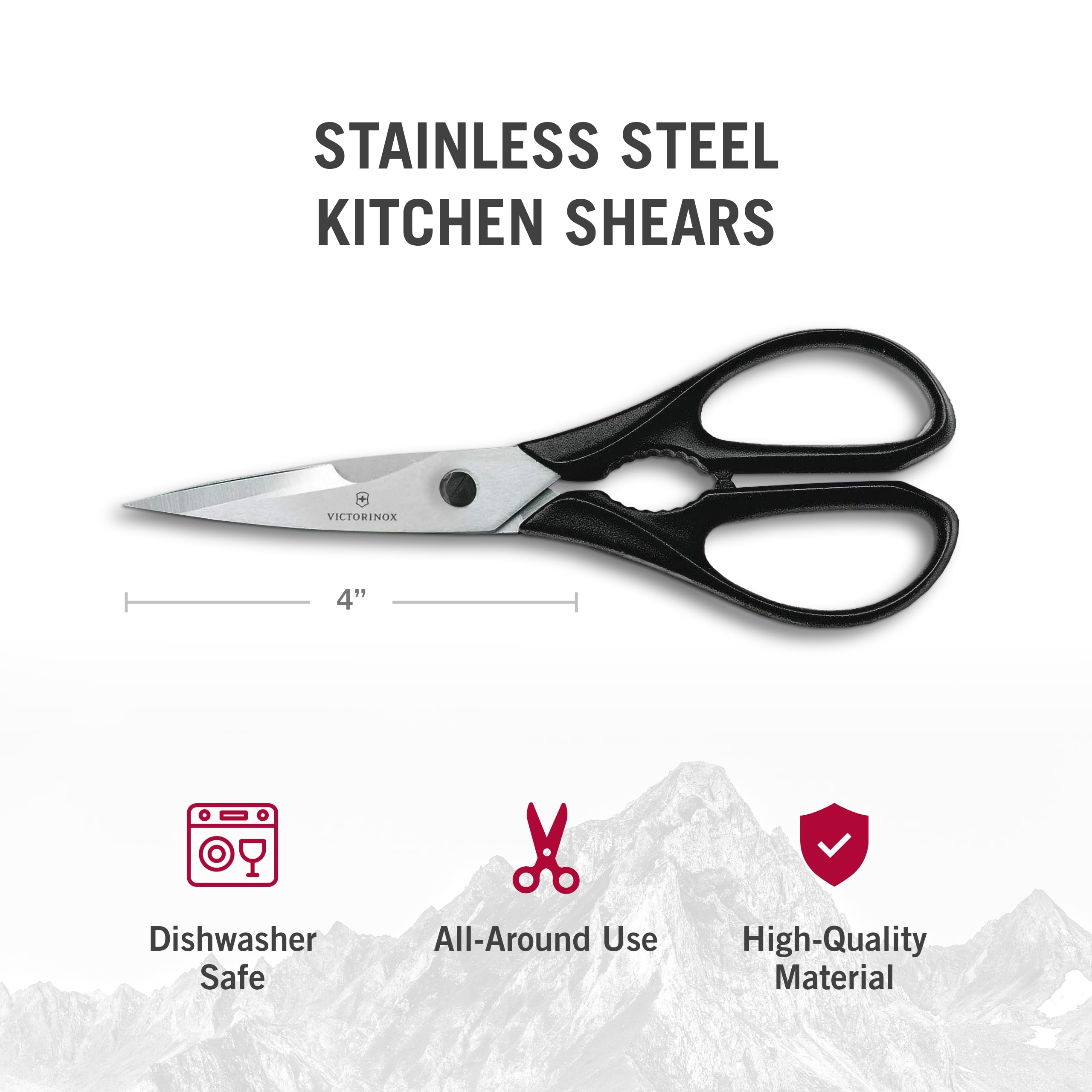 Victorinox Swiss Classic Come Apart Kitchen Shear showing built-in bottle opener for quick kitchen convenience.
